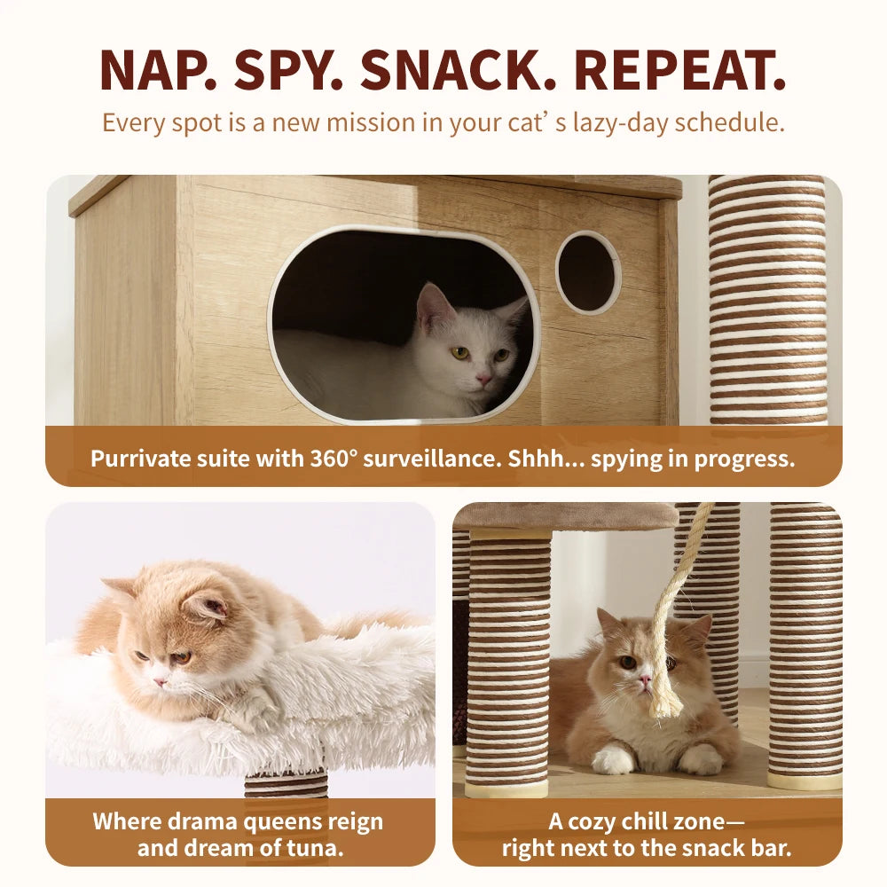 Multi-Tier Cat Tree Tower – Climbing Frame with Scratching Posts & Cozy Perch