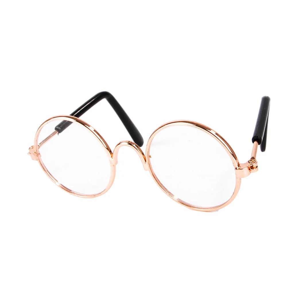 Vintage Round Pet Sunglasses β Fun Photo Prop for Cats & Small Dogs