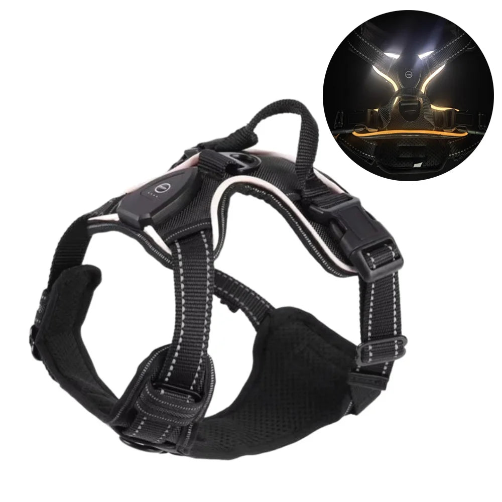 LED Reflective Dog Harness