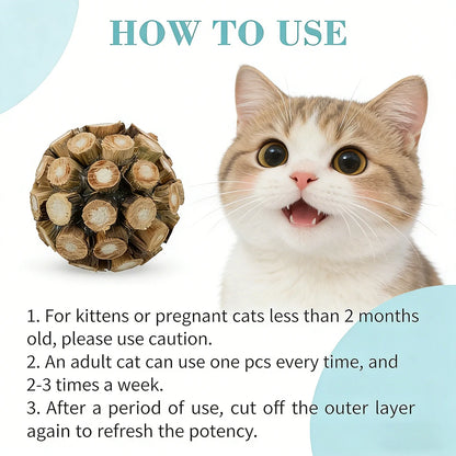 Bioline Matatabi Cat Toy Ball – Catnip Chew & Dental Care Toy