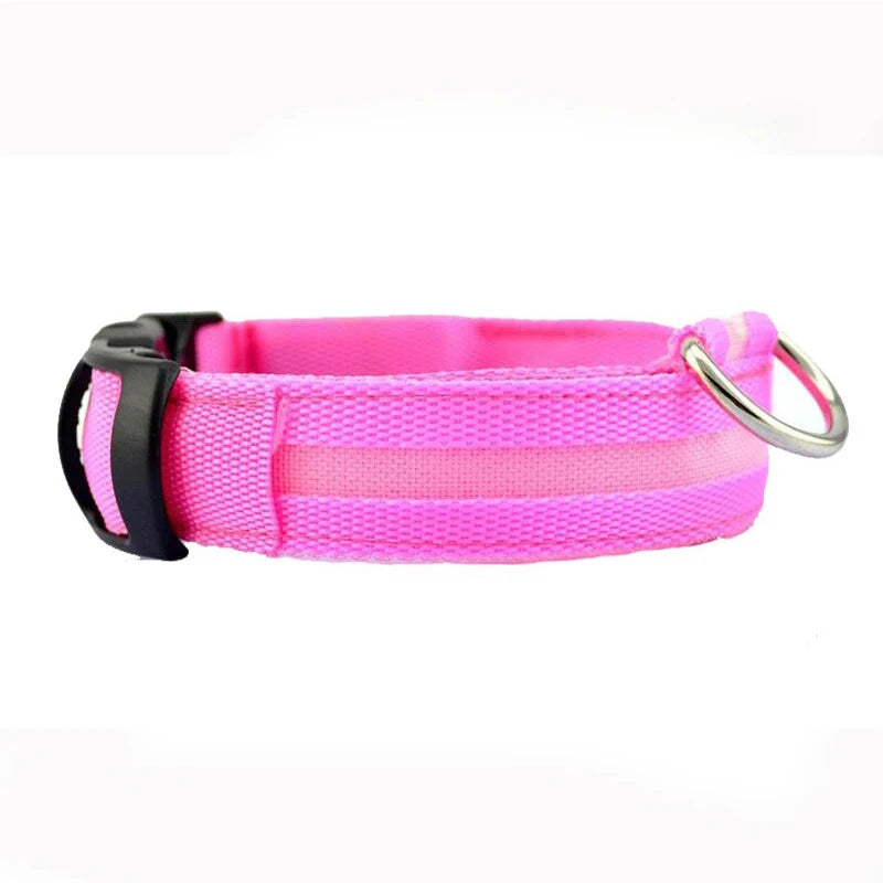 LED Luminous Dog Collar – Adjustable Glow Safety Collar for Night Walks