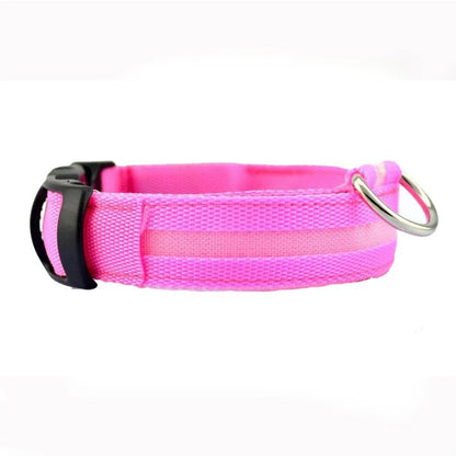 LED Luminous Dog Collar – Adjustable Glow Safety Collar for Night Walks