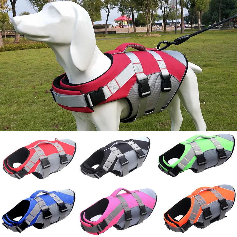Reflective Dog Life Jacket – Adjustable Swim Safety Vest