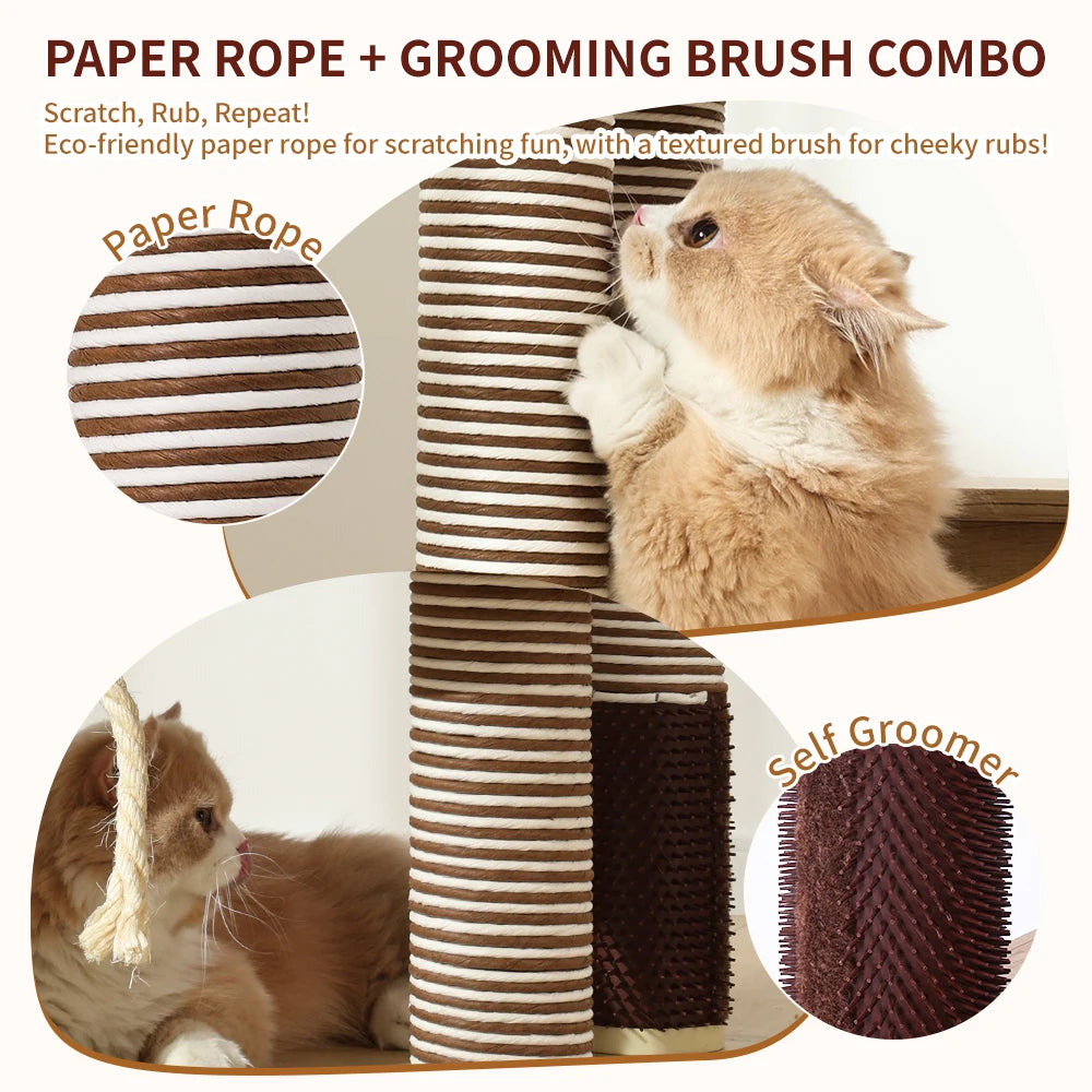 Multi-Tier Cat Tree Tower – Climbing Frame with Scratching Posts & Cozy Perch