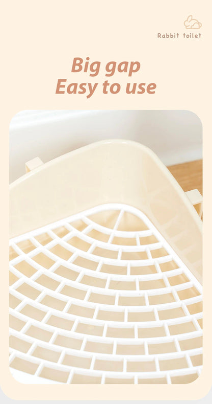 Rabbit Corner Litter Pan – Easy-Clean Bunny Toilet Box