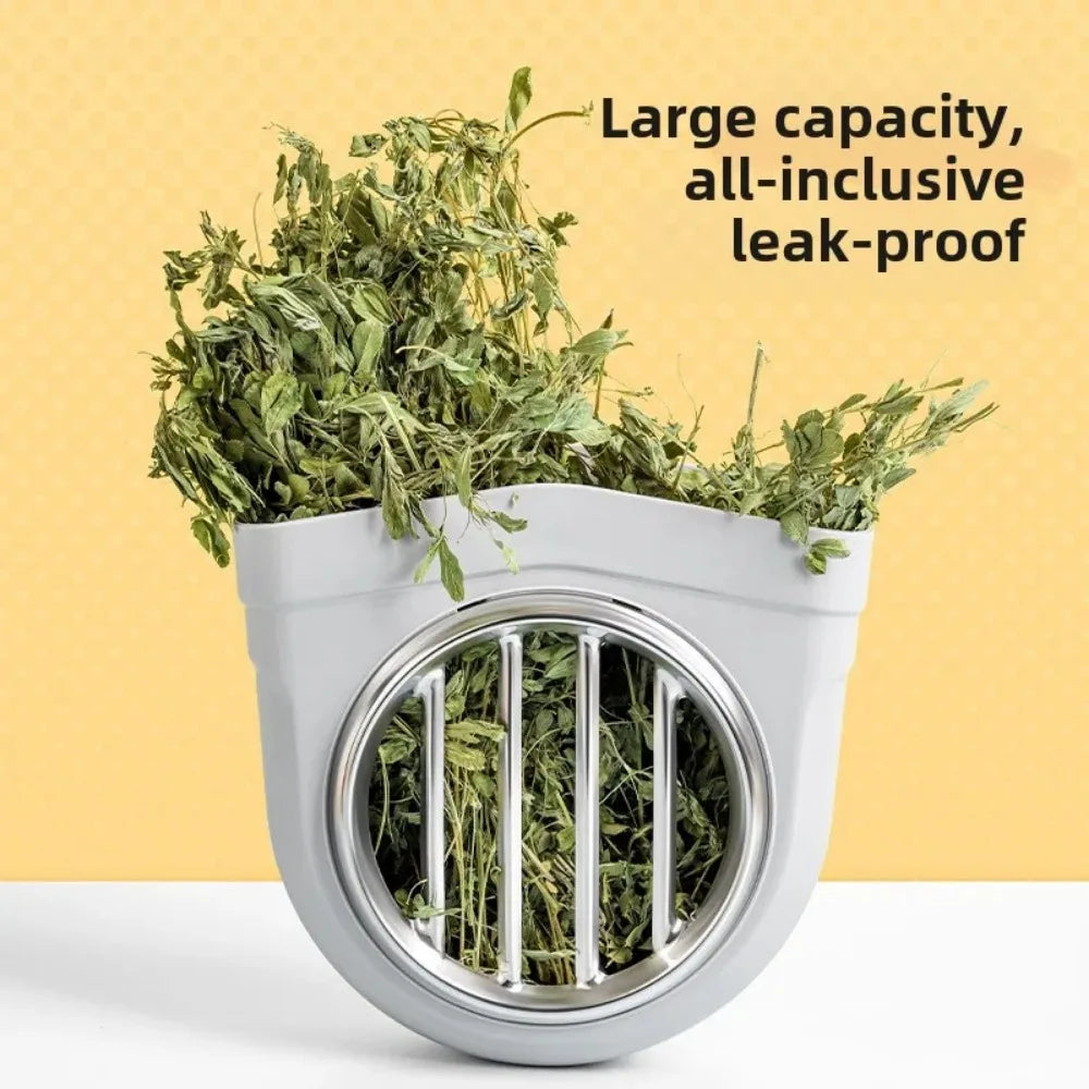 Chew-Proof Rabbit Hay Feeder – ABS & Stainless Steel Hay Rack