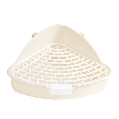 Rabbit Corner Litter Pan – Easy-Clean Bunny Toilet Box