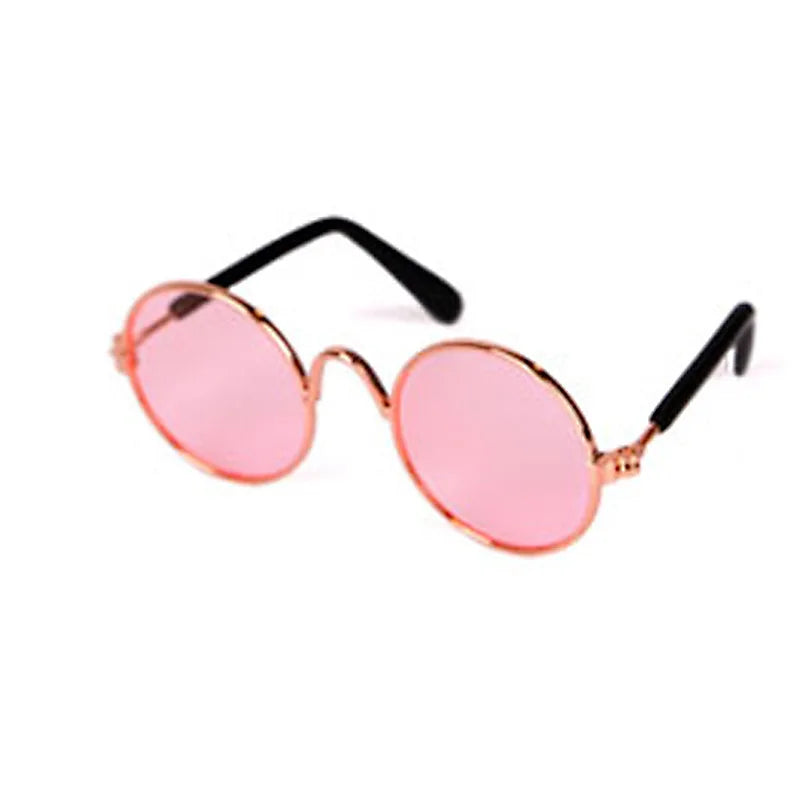 Vintage Round Pet Sunglasses – Fun Photo Prop for Cats & Small Dogs