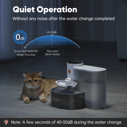 Smart Stainless Steel Pet Water Fountain – Automatic Wireless Dispenser for Cats & Dogs
