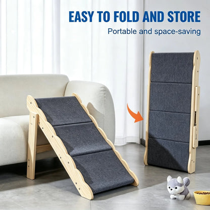 2-in-1 Wooden Dog Stairs & Ramp