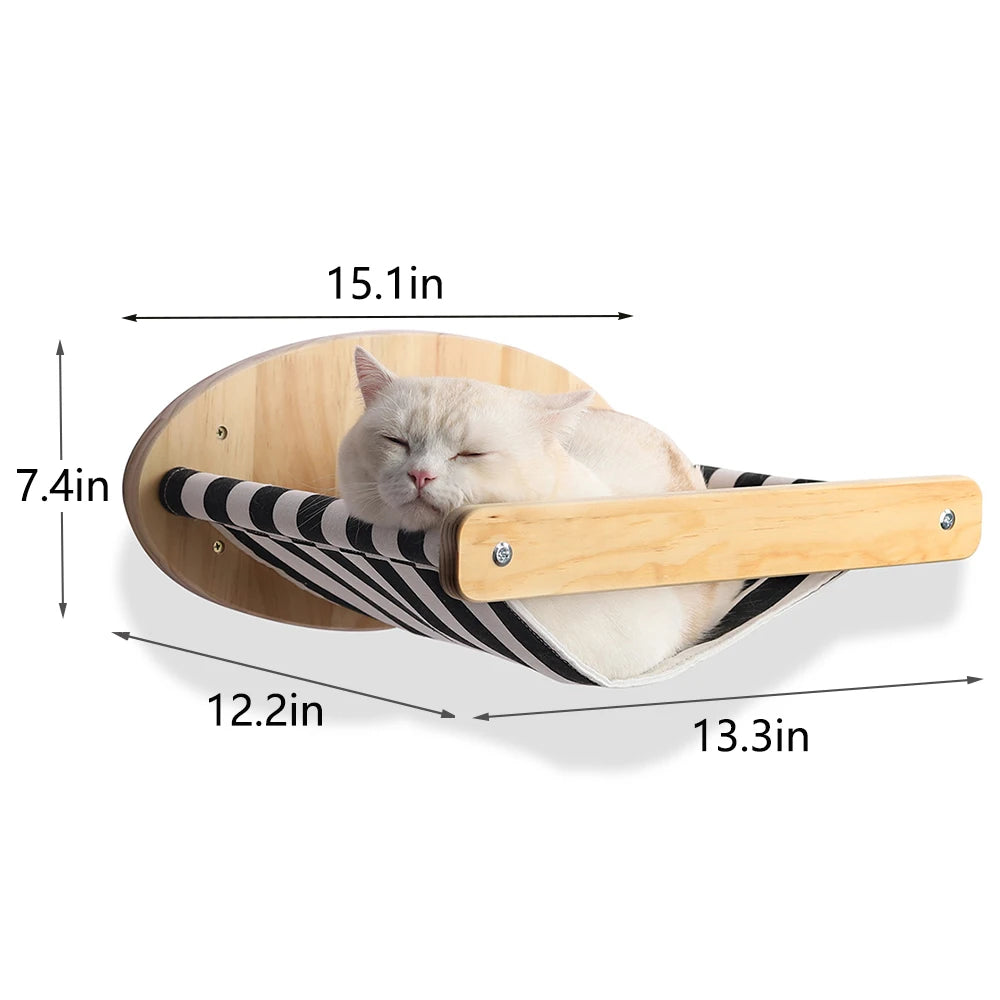 Wall Mounted Cat Climbing Shelf – 4-Step Stairway with Sisal Scratching Post