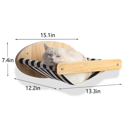Wall Mounted Cat Climbing Shelf – 4-Step Stairway with Sisal Scratching Post