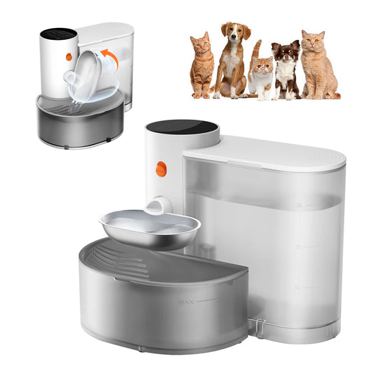 Smart Stainless Steel Pet Water Fountain – Automatic Wireless Dispenser for Cats & Dogs