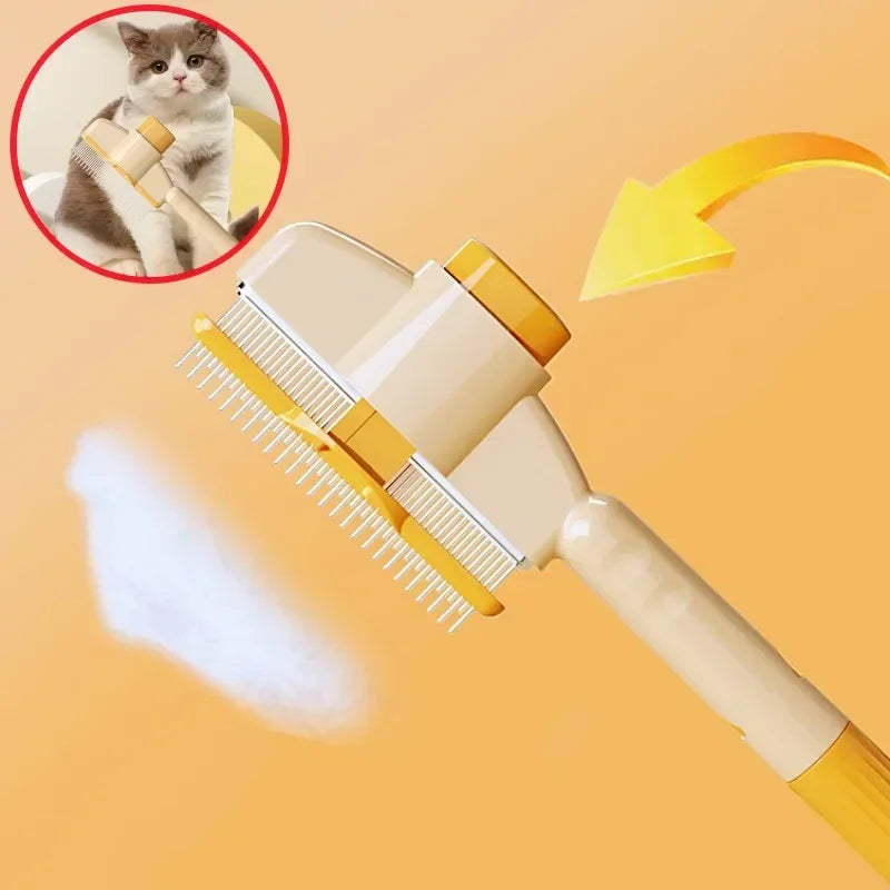 Self-Cleaning Pet Grooming Brush – One-Click Deshedding & Massage Comb for Dogs & Cats