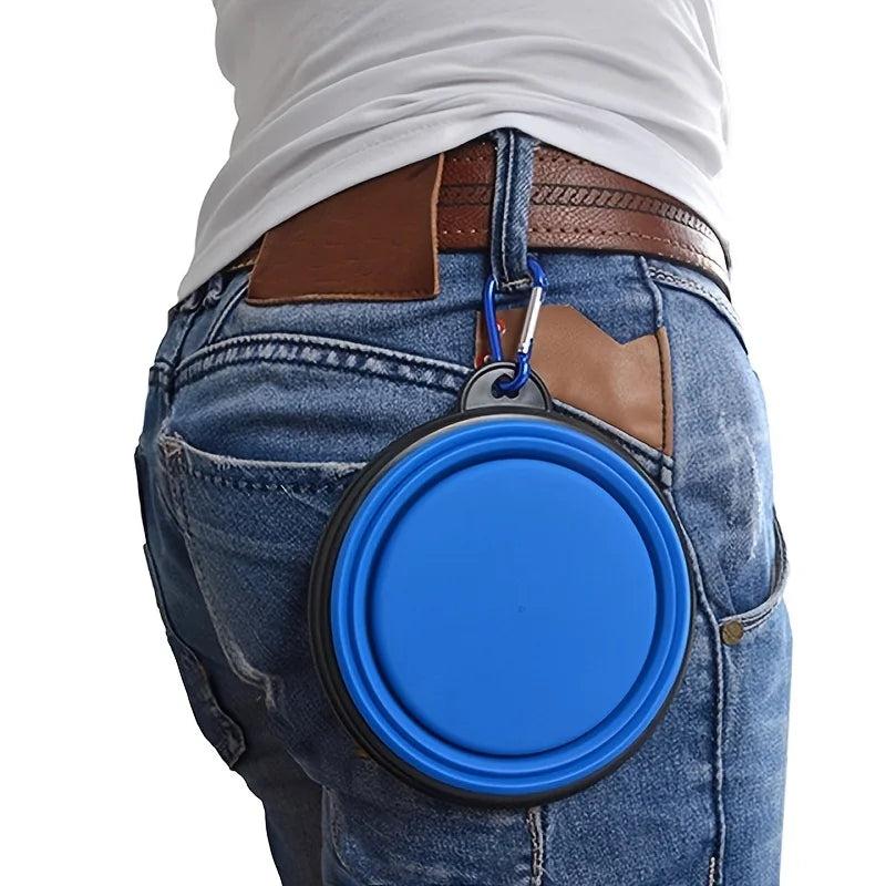 Portable Foldable Pet Food & Water Bowl