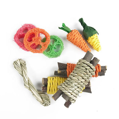 Natural Rabbit Chew Toy Set – Tooth Grinding & Dental Care Snacks