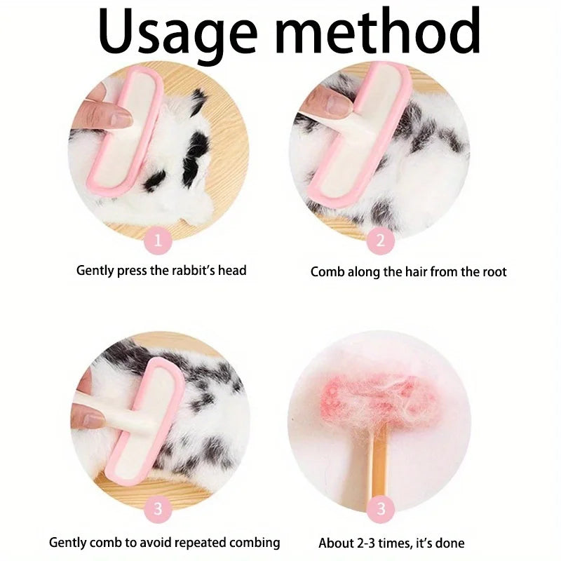 Rabbit Grooming Massage & Deshedding Comb