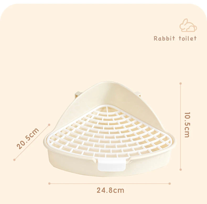 Rabbit Corner Litter Pan – Easy-Clean Bunny Toilet Box