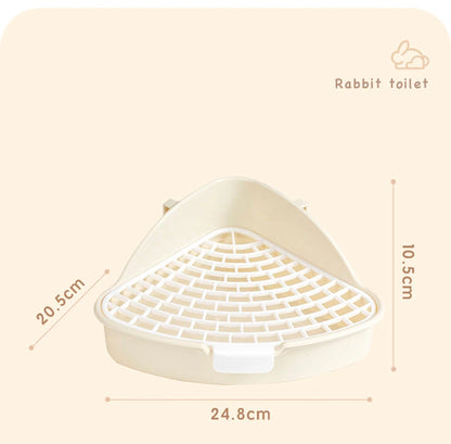 Rabbit Corner Litter Pan – Easy-Clean Bunny Toilet Box