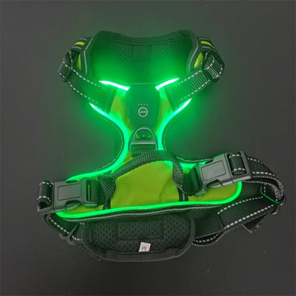 LED Reflective Dog Harness