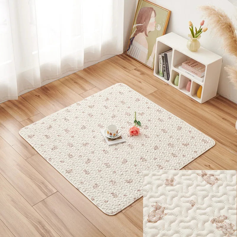 Cotton Rabbit Floor Mat – All-Season Comfort Sleeping Pad