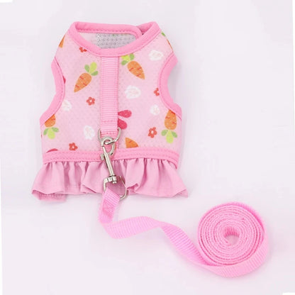 Cute Adjustable Rabbit Harness & Leash Set