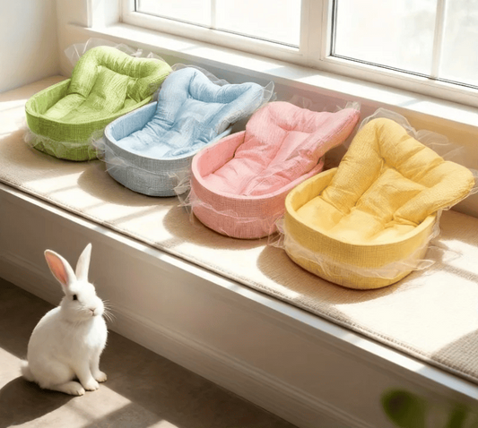 Fluffy Bunny Princess Bed – Soft Plush Lace Rabbit Nest