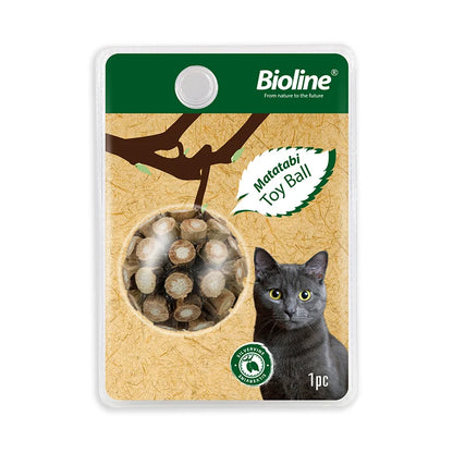 Bioline Matatabi Cat Toy Ball – Catnip Chew & Dental Care Toy
