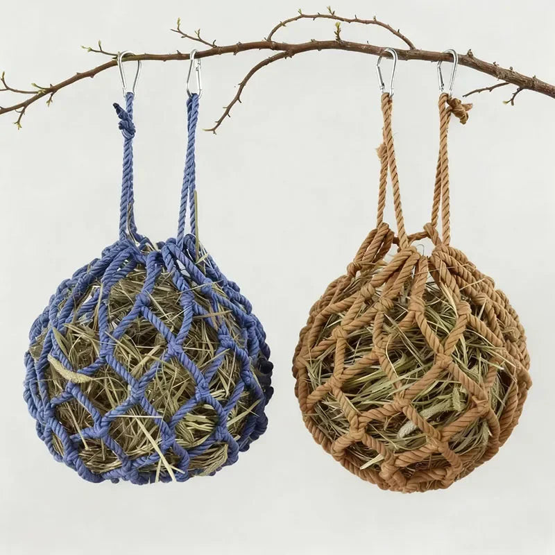 Hanging Rabbit Hay Feeder Bag – Durable Cage Hay Holder