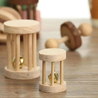 Wooden Rabbit Chew Toys – Natural Dental Roller Set