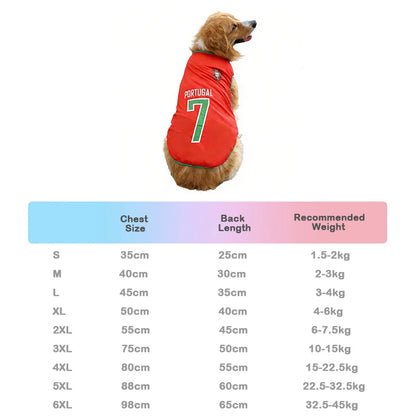2026 Soccer Pet Jersey – Sports Shirt for Dogs