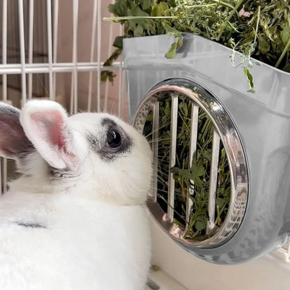 Chew-Proof Rabbit Hay Feeder – ABS & Stainless Steel Hay Rack