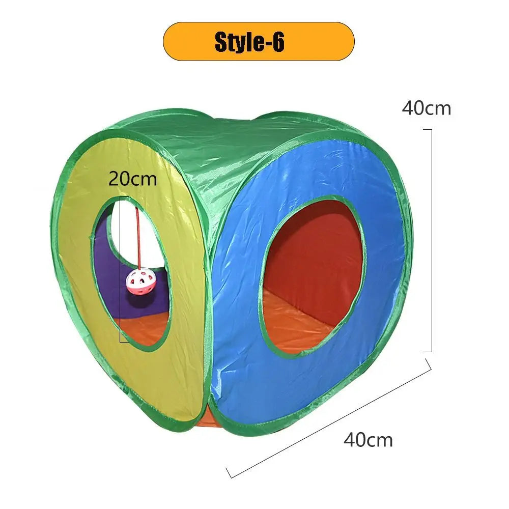 Portable Foldable Cat & Rabbit Tunnel – Interactive Play Tube for Exercise & Enrichment