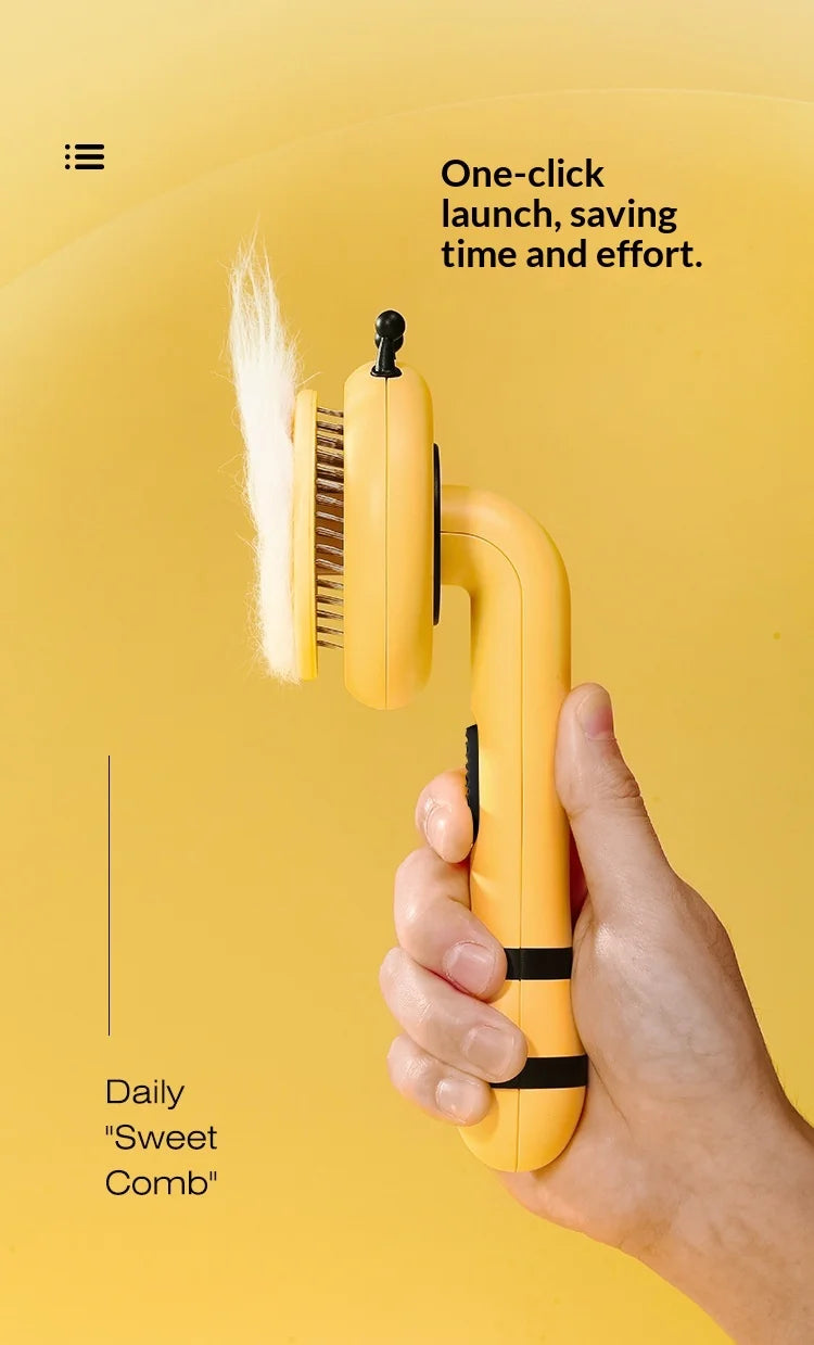 Self-Cleaning Pet Grooming Brush – Deshedding Comb for Dogs & Cats