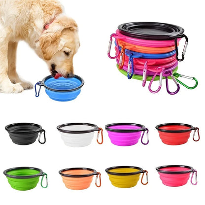 Portable Foldable Pet Food & Water Bowl