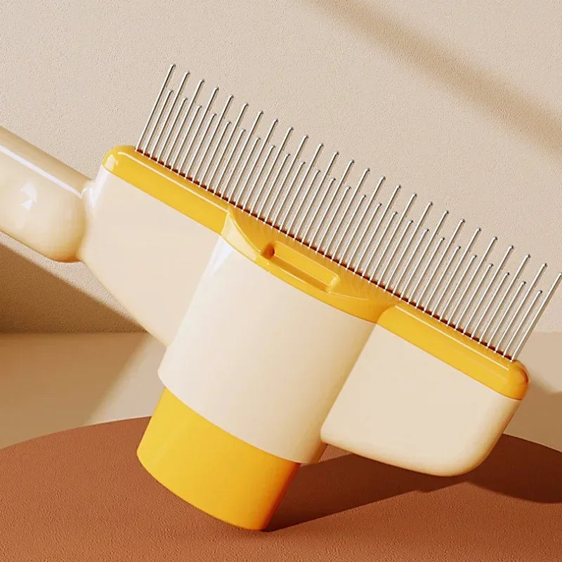 Self-Cleaning Pet Grooming Brush – One-Click Deshedding & Massage Comb for Dogs & Cats