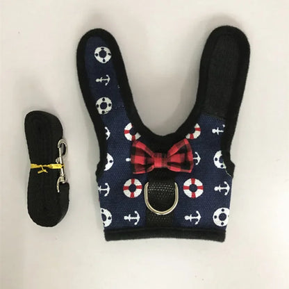 Cute Rabbit Walking Harness Set – Soft Vest with Leash for Outdoor Use