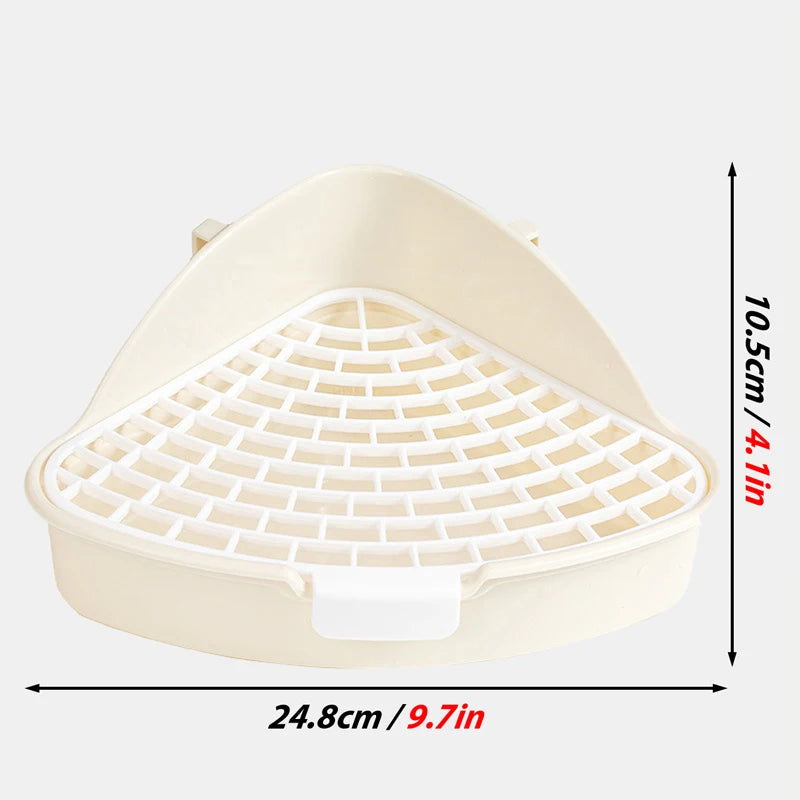 Rabbit Corner Litter Pan – Easy-Clean Bunny Toilet Box
