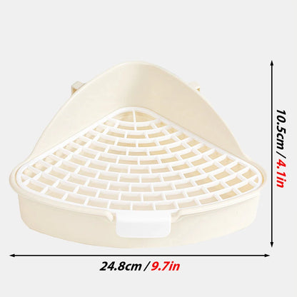 Rabbit Corner Litter Pan – Easy-Clean Bunny Toilet Box