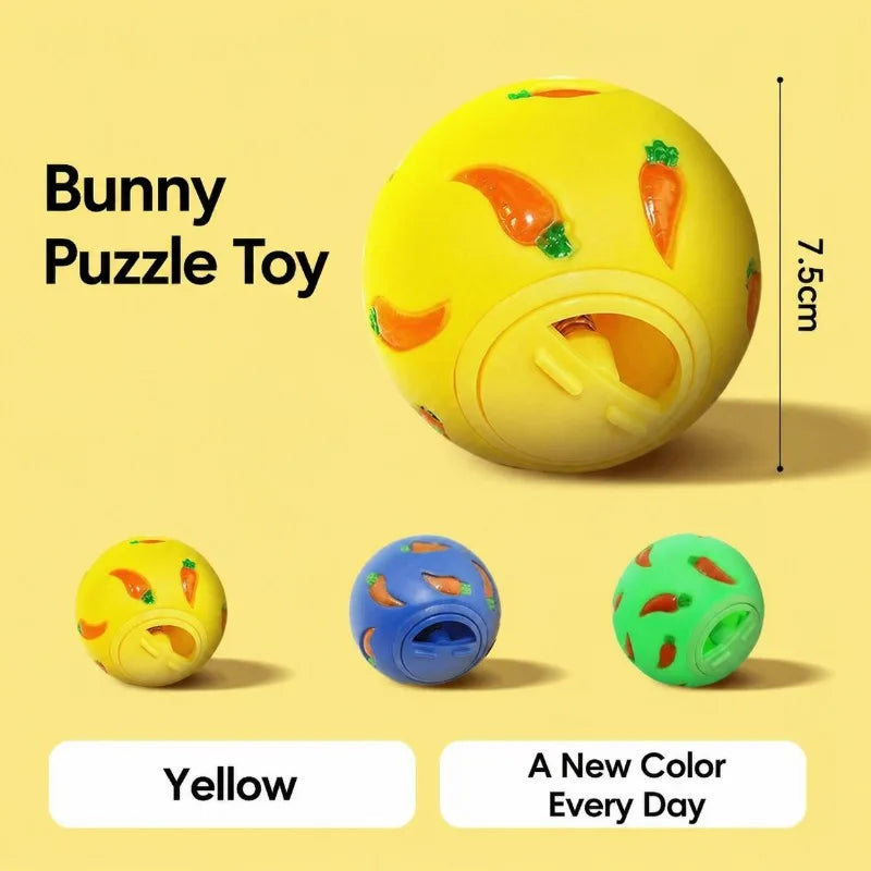 Natural Rattan Rabbit Treat Ball – Chew & Puzzle Enrichment Toy