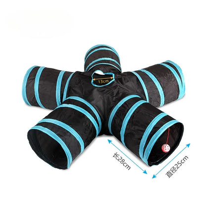 Foldable Pet Tunnel Toy – Interactive Play Tube for Cats & Rabbits
