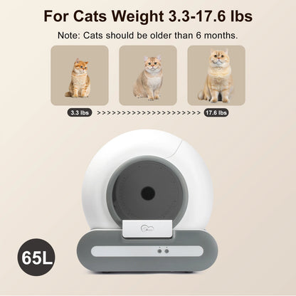 Smart Self-Cleaning Cat Litter Box with App Control
