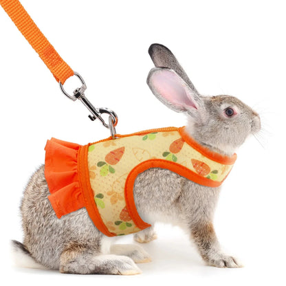 Cute Adjustable Rabbit Harness & Leash Set