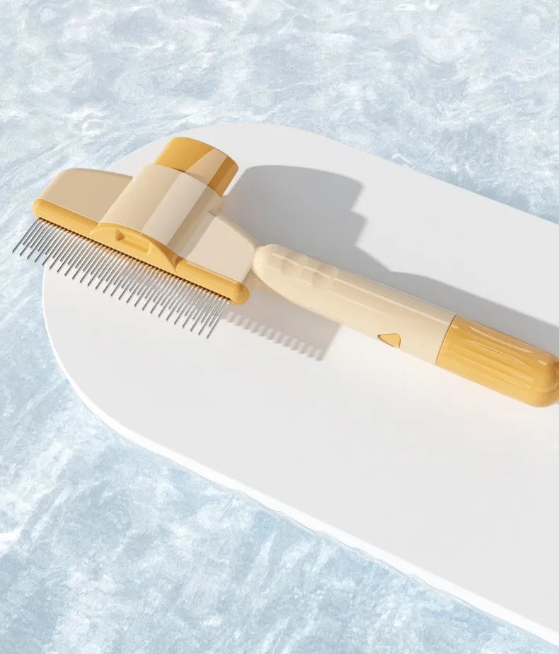 Self-Cleaning Pet Grooming Brush – One-Click Deshedding & Massage Comb for Dogs & Cats