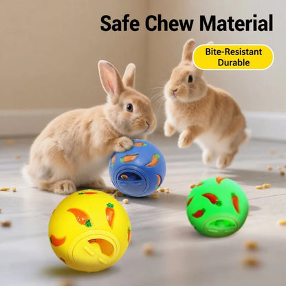 Natural Rattan Rabbit Treat Ball – Chew & Puzzle Enrichment Toy