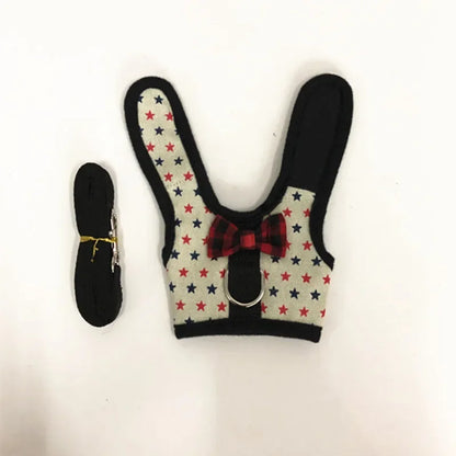 Cute Rabbit Walking Harness Set – Soft Vest with Leash for Outdoor Use