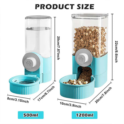 Gravity Rabbit Feeder & Water Dispenser Set – Hanging Automatic Feeding System