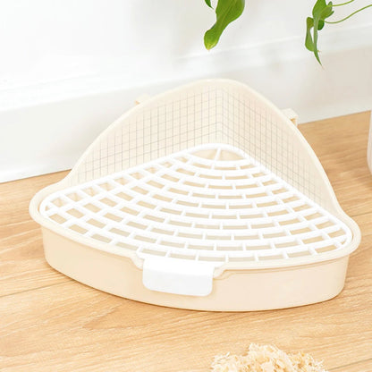 Rabbit Corner Litter Pan – Easy-Clean Bunny Toilet Box