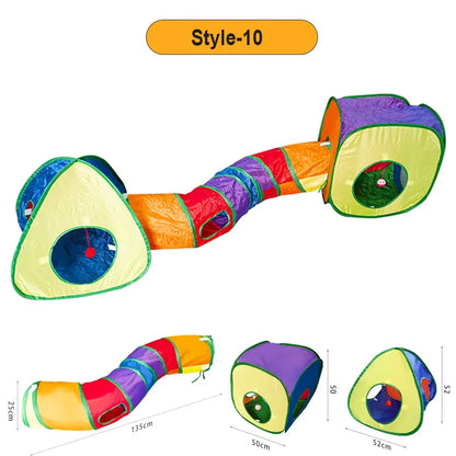 Portable Foldable Cat & Rabbit Tunnel – Interactive Play Tube for Exercise & Enrichment