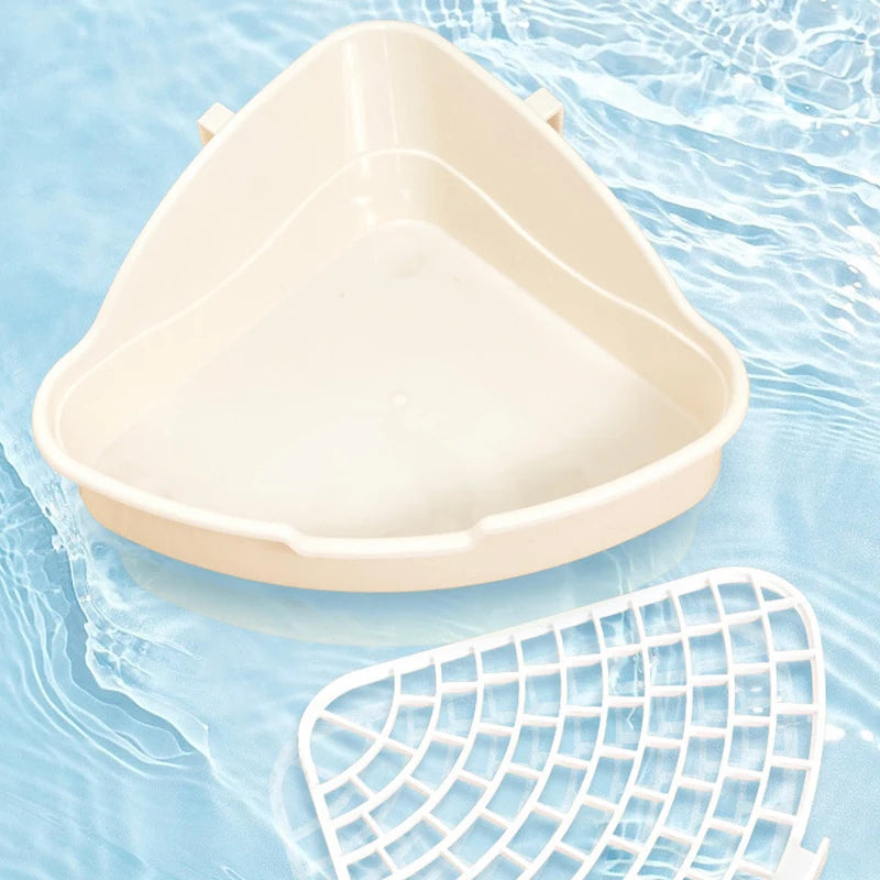 Rabbit Corner Litter Pan – Easy-Clean Bunny Toilet Box